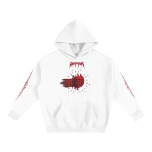“Bloody Rebirth” Heavyweight Hoodie (White)