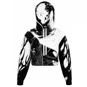 THORNS OF LOVE – Crop Hoodie (Black)